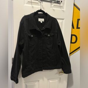 Time and Tru Black Denim Jacket XXL